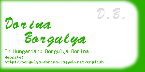 dorina borgulya business card